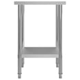 thumbnail image 5 of vidaXL Kitchen Work Table Hotel Prep Work Table with underhelf Stainless Steel, 5 of 50