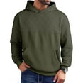 thumbnail image 3 of 2 Pack Thermal Hoodies for Men with Front Pocket Fleece Lined Long Sleeve Sweatshirts Mens Casual Solid Color Loose Pullover Athletic Workout Hoodie Tops, 3 of 8
