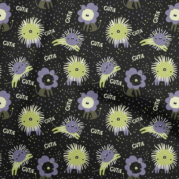 oneOone Velvet Lime Fabric Animals Sewing Craft Projects Fabric Prints By Yard 58 Inch Wide
