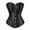 Black, variant on Women's Satin Corsets Top Plus Size Gothic Overbust Corset Lace up Vintage Bustier Corset Red Size 2XL