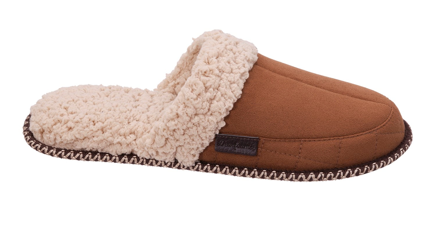 Dearfoams Dearfoams Men's Plaid Center Front Seam Scuff Slippers