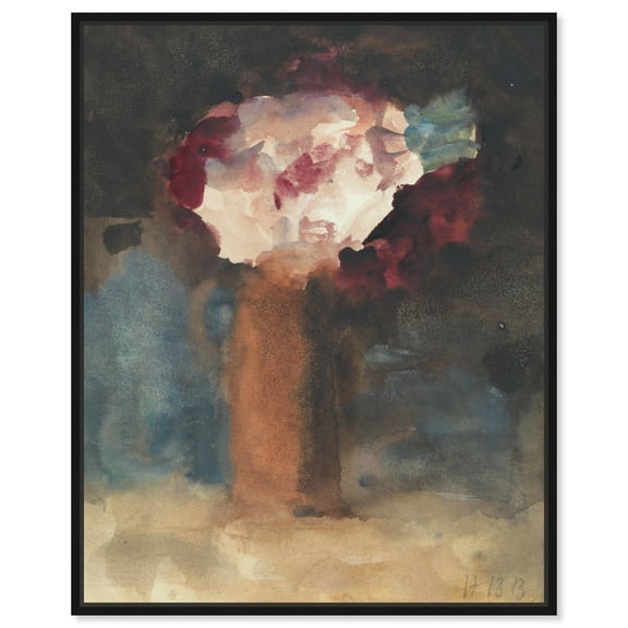 Roses Lost Vintage Classic Roses Canvas Wall Art by Art Remedy, Black Floater Frame, 16"x20"
