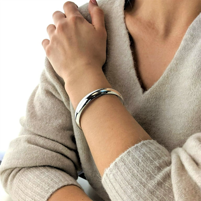 Wide sterling shop silver bracelets