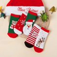 thumbnail image 1 of Calcetines de Navidad con patrón de dibujos animados para niños, calcetines de copo de nieve, moda de otoño e invierno, 5 pares, 1 of 3