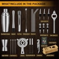 thumbnail image 2 of 30pcs Mixology Bartender Kit with Stand, Monteka 25oz Bar Set Cocktail Shaker Set, Professional Bartending Kit Home Bar Tools Set Bar Accessories, 2 of 8
