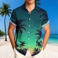 thumbnail image 2 of Workout Shirts for Men Big and Tall,Hawaiian Shirts for Men Casual Summer Beach Shirt Button Down Floral Tropical Vacation Short Sleeve Shirts, 2 of 6
