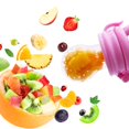 thumbnail image 3 of Set de mordedores de silicona con alimentadores de frutas para bebés QUALEAP, 3 of 6
