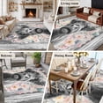 thumbnail image 5 of Large Area Rugs for Living Room Bedroom, Black Cow Floral 5'x8' Rug Washable Carpet Runner Indoor Outdoor, Grey Ombre Farmhouse Animals Non Slip Floor Mats Rug for Kitchen, Bathroom, 5 of 8