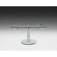 thumbnail image 3 of Extension Dining Table Clear Glass Top with chrome base, 3 of 3