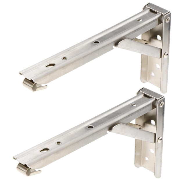 Soportes De Estante Plegables Perfecl Soporte De Estante Plegable De Acero Inoxidable 8 Pulgadas