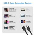 thumbnail image 4 of for Orbic Magic 5G USB-C to USB-C Cable 6 Feet Long Fast Charging [3 Pack] - Black, 4 of 4