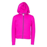 Soffe 7457G6ZJSML Girls Year Round Zippie Polyester Fleece, Pink Glo - Small