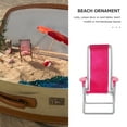 thumbnail image 4 of Mini silla reclinable para casa, silla de playa plegable de simulación, accesorios para modelo de casa (mini silla de juguete), 2 uds., 4 of 6