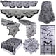 thumbnail image 2 of Ourwarm Halloween Party Black Lace Spiderweb Fireplace Mantle Scarf Table Cloth Horror Props Halloween Party Favor Decoration, 2 of 4