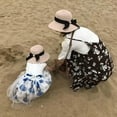 thumbnail image 6 of Holzlrgus Women,Little Girls Straw Sun Hat Summer Beach Cap Foldable Visor Floppy Hats Wide Brim with Bowknot, 6 of 7