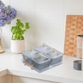 thumbnail image 6 of TISHITA Dried Fruit Snack Serving Plate with Lid Divided Serving Platter Food Storage Box Candy Nuts Dish for Candy Cookies Appetizer Gray, 6 of 8