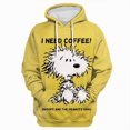 thumbnail image 4 of Sudadera con capucha holgada de manga larga con cuello redondo y estampado de dibujos animados de Snoopy para mujer para otoño e invierno, 4 of 5