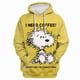 thumbnail image 4 of Sudadera con capucha holgada de manga larga con cuello redondo y estampado de dibujos animados de Snoopy para mujer para otoño e invierno, 4 of 5