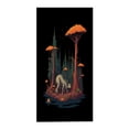 thumbnail image 2 of Mystical Forest Pattern Beach Towel - Vibrant Orange Foliage & Creature Design - Perfect for Pool Travel & Bath, 2 of 6