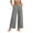 Gray-women wide leg pants for women, variant on Women Wide Leg Pants for Women Casual Pant Elastic Trousers Decorative Buttons Rayon Clothes with Pockets