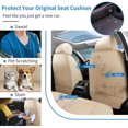 thumbnail image 6 of Front Seat Covers Fit for Hyundai Genesis 2009-2016, Premium Faux Leather Waterproof Breathable Anti‑Slip Seat Protectors, Beige, 6 of 7