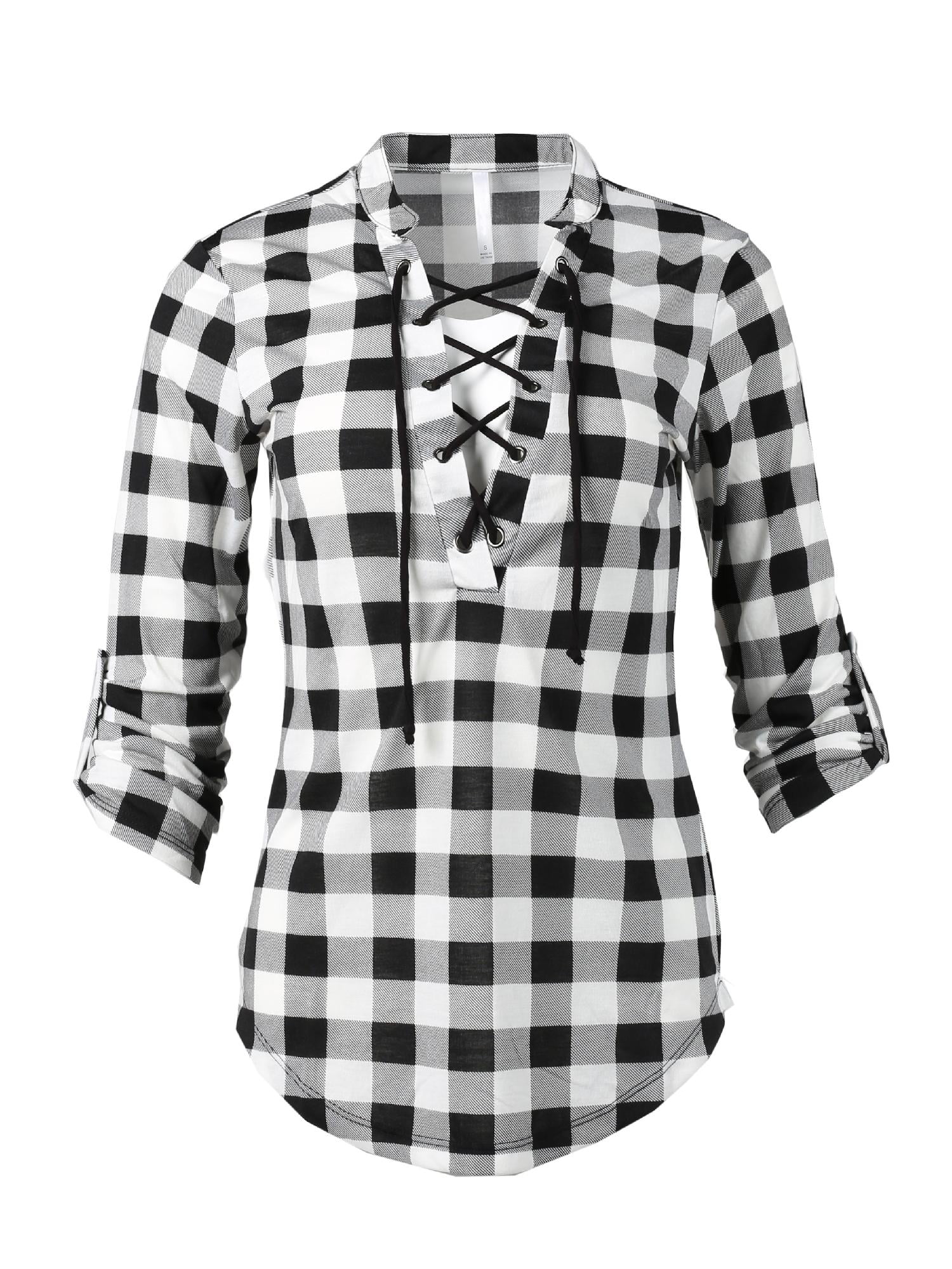 Arlene Multi Plaid Top