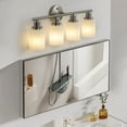 thumbnail image 3 of ACE-LIGHTS,Modern 4-Lights Vanity Bathroom Mirror Light with Frosted White Glass(Bulbs Not Included),Contemporary Wall Sconce for Bathroom,Dressing Room,Bedroom,Living Room(Brushed Nickel), 3 of 10