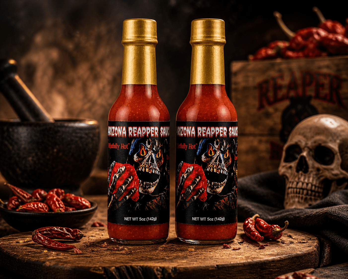 Arizona Reapper Hot Sauce, Extra Hot with Flavor, 1.9 oz