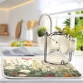 thumbnail image 5 of Herbal Wildflower Dish Drying Mat for Kitchen Counter, Ultra Absorbent Reversible Microfiber Dishes Drying Rack Pad Heat-resistant Mats 18x24in, 5 of 7