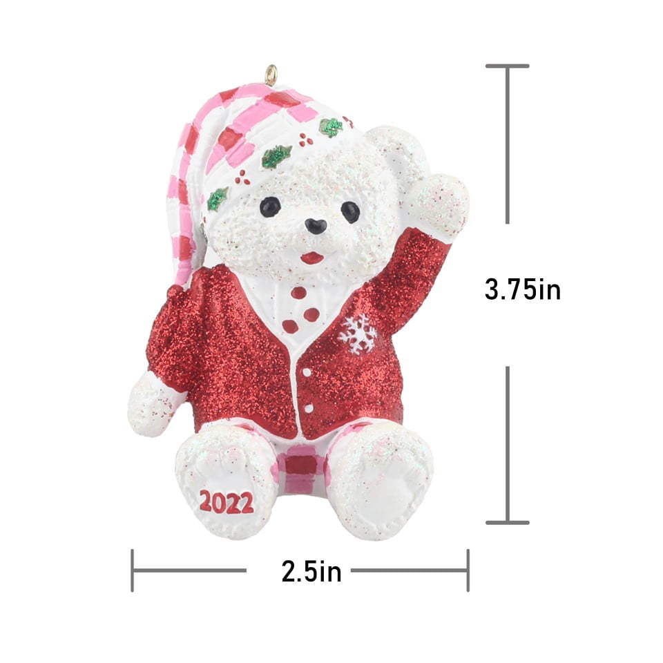 Holiday Time 15 inch Snowflake Teddy Bear 2022, Snowflake Blue Ski Wear Boy  