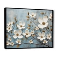thumbnail image 2 of Designart "Escaping Among White Dogwood Blossoms IV" Dogwood Floater Framed Wall Art Living Room, 2 of 5