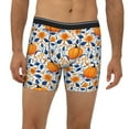 thumbnail image 2 of Salouo Blue Orange Pumpkin fall Pattern Men's Boxer Briefs, Soft & Breathable Underwear Elastic Waistband Briefs for Men,1-Pack, 2 of 7