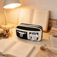 thumbnail image 5 of Under $1 Pencil Case, Cute Large Capacity Multi Pocket Polyester Pen Pouch with Elastic Strap, Portable Stationery Organizer for College Office by PALIFEUR, 5 of 6