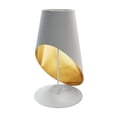 thumbnail image 2 of 1LT Slanted Tapered Drum Table, Wht/Slv Shade, 2 of 2