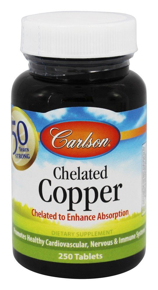 Carlson Labs Chelated Copper 5 mg. 250 Tablets