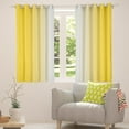 thumbnail image 5 of Yellow and Greyish White Curtains for Bedroom,Rainbow Ombre 30%-50% Blackout Curtains Aesthetic Living Room Decor,Gradient Colorful Curtains & Drapes Abstract Window Curtain, 5 of 6