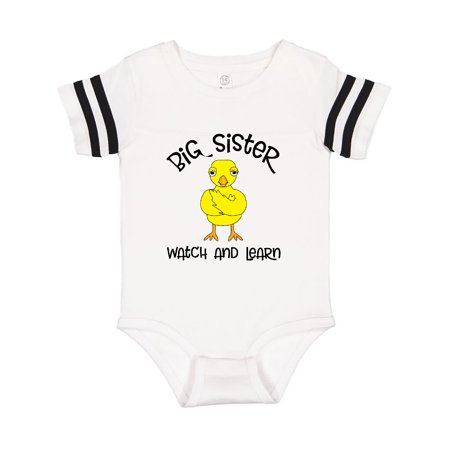 

Inktastic Big Sis Watch and Learn Gift Baby Girl Bodysuit