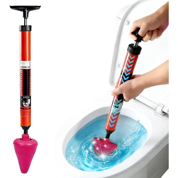 High Pressure Toilet Plunger, 2026 New Powerful Air Drain Unclogger, Toilet Auger Clog Remover Tool Sink Plunger Bathroom Toilet Unclogger Tool Heavy-Duty Clog Remover for Bathroom Drains