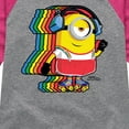 thumbnail image 3 of Despicable Me Minions - Retro Rainbow Skater - Toddler & Youth Girls Raglan Graphic T-Shirt, 3 of 5