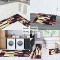 thumbnail image 6 of Kitchen Rugs and Mats Non Skid Washable Black Geometric Kitchen Mat and Rug Set,Floor Cushion Waterproof Rug,Rubber Backed Area Rugs for Kitchen Laundry, 6 of 7