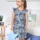 thumbnail image 4 of Fotbe Paisley Floral Branches Vestido de Dormir para Niñas de 3 a 10 Años, Mangas Cortas, Estilo Princesa, Pijama Camisón con Mangas Voladas-X-Large, 4 of 6
