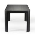 thumbnail image 5 of Plank+Beam 72" Modern Rounded Solid Wood Dining Table Set with 2 Benches, Black, 5 of 8