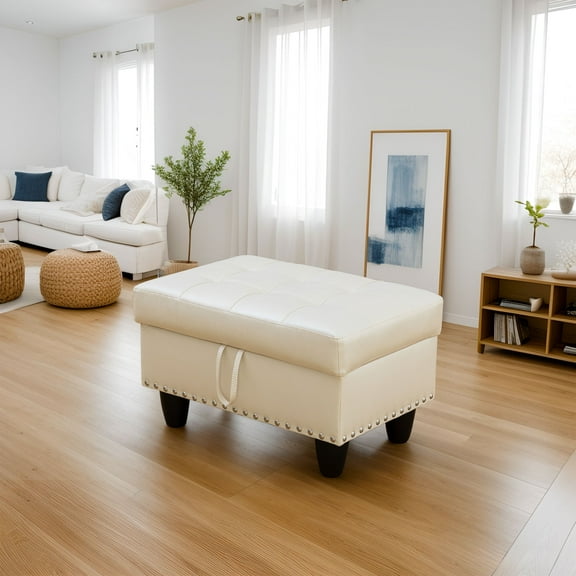 Upholstered Storage Ottoman