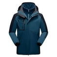 thumbnail image 2 of LEBONYARD Womens Jackets and Coats Clearance,Waterproof Jacket for Women Plus Size Fashion,Men Casual Hooded Zipper Thicken Windproof Breathable Ski Suit Jacket Mountaineering Clothing Dark Blue XL, 2 of 3
