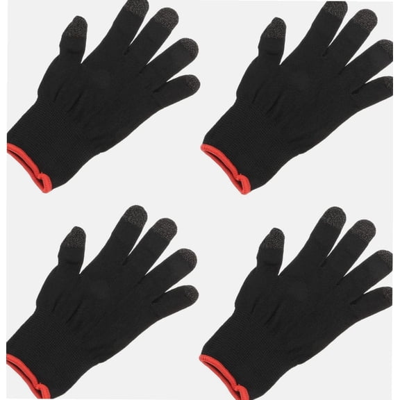 Game Gloves Finger Gaming Glove Breathable Anti Sweat Touch Mobile Game Controller Glove Black for Mobile Gaming, Pack of 4