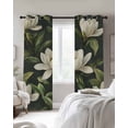 thumbnail image 4 of Flower Plant Blackout Curtains for Bedroom Living Room Darkening Curtains 54 Inch Long Aesthetics Floral Botanical Country Leaf Short Curtain for Small Window Treatment Grommet Drapes 52"x54"x2, 4 of 9