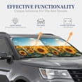 thumbnail image 3 of Kdxio Sunlit Sunflower Field Print 2-Piece Sun Shade Front Windshield - Foldable Car Front Window Sunshades for Most Sedans SUV Truck, 3 of 5