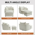 thumbnail image 3 of LITVZ Oversized Swivel Accent Chair with Ottoman Set, Extra Wide Seat Lounge for Living Room, Reading, Bedrooms, 3 of 10