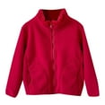 thumbnail image 1 of TIEVOSA Manteau d'Hiver Doublé pour Femmes Mi-Long Couleur Unie Veste à Capuche 3-4 Ans (Rouge), 1 of 3