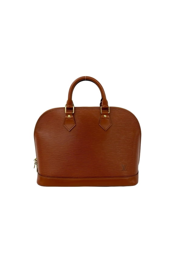 Pre-Owned LOUIS VUITTON Vintage Alma Epi Leather Handbag Boston Bag Kenya Brown 21601